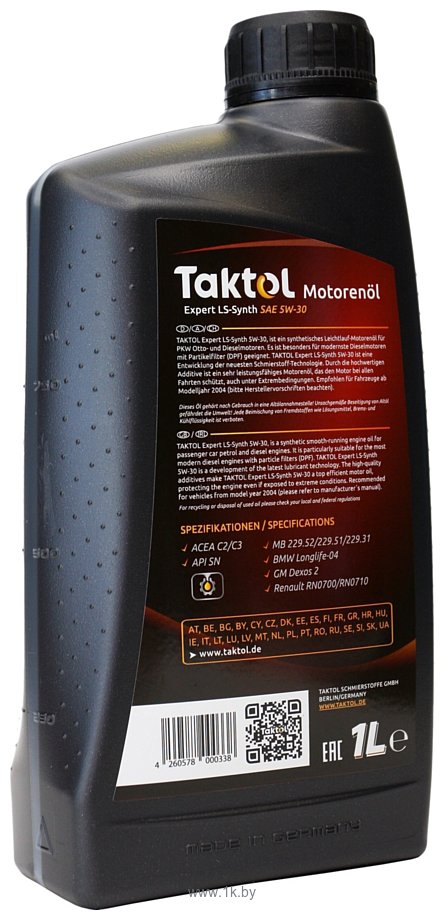 Фотографии Taktol Expert LS-Synth 5W-30 1л