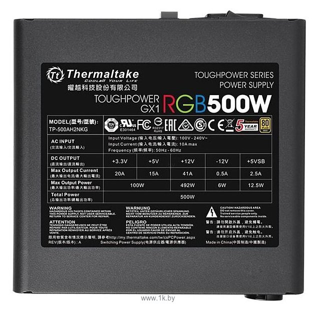 Фотографии Thermaltake Toughpower GX1 RGB 500W