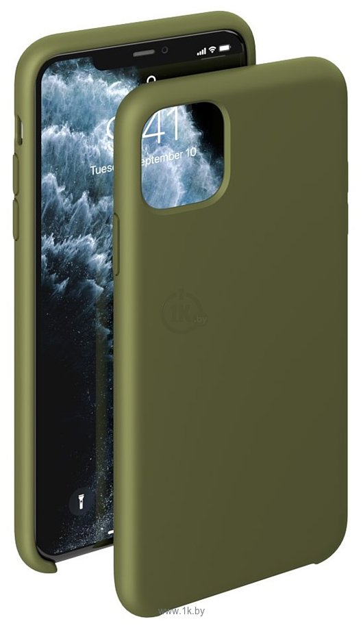 Фотографии Deppa Liquid Silicone Case для Apple iPhone 11 Pro Max (оливковый)