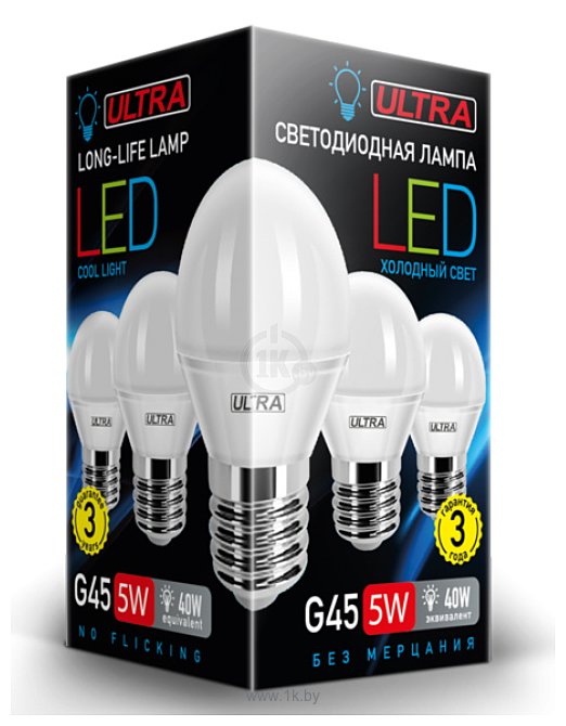 Фотографии Ultra LED G45 5W E27 4000K