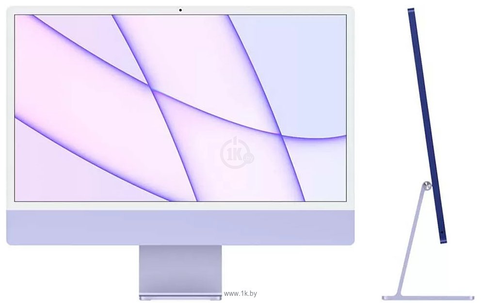 Фотографии Apple iMac M1 2021 24" (4 порта, 8/256, фиолетовый)