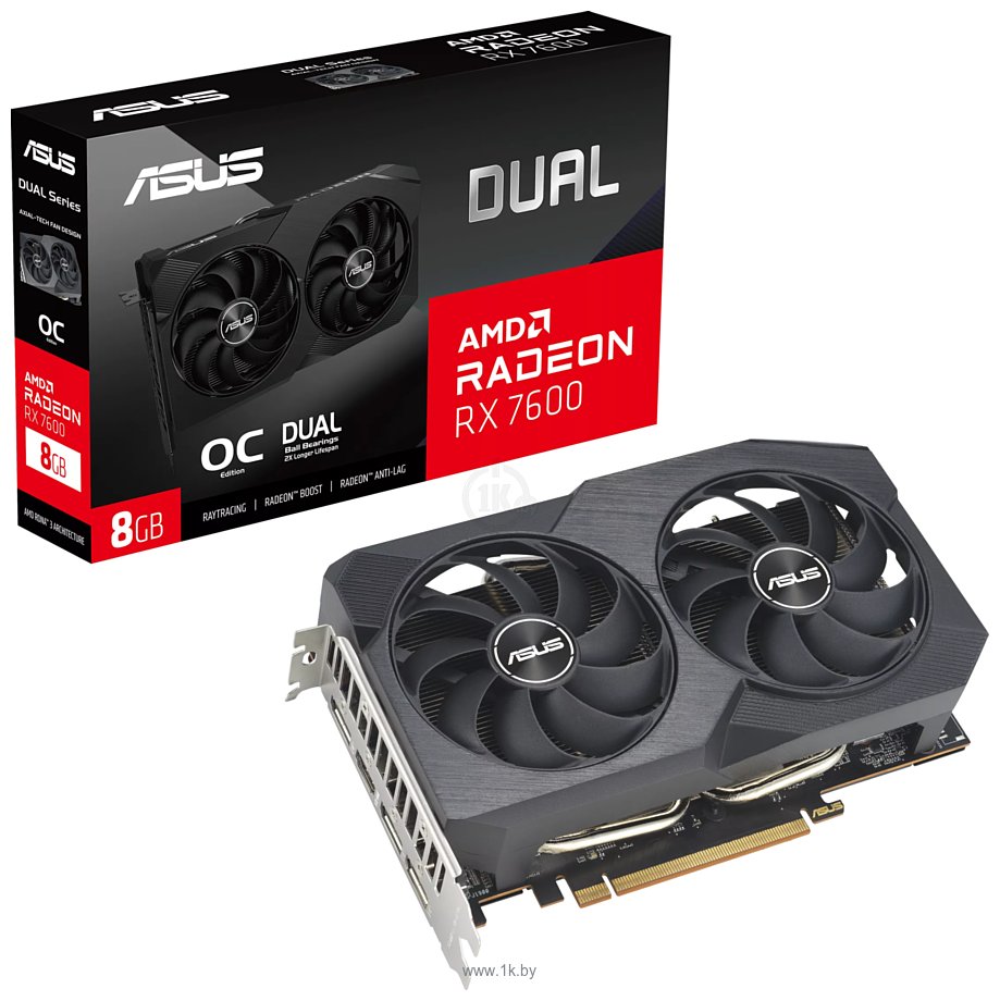 Фотографии ASUS Dual Radeon RX 7600 V2 OC Edition 8GB GDDR6 (DUAL-RX7600-O8G-V2)