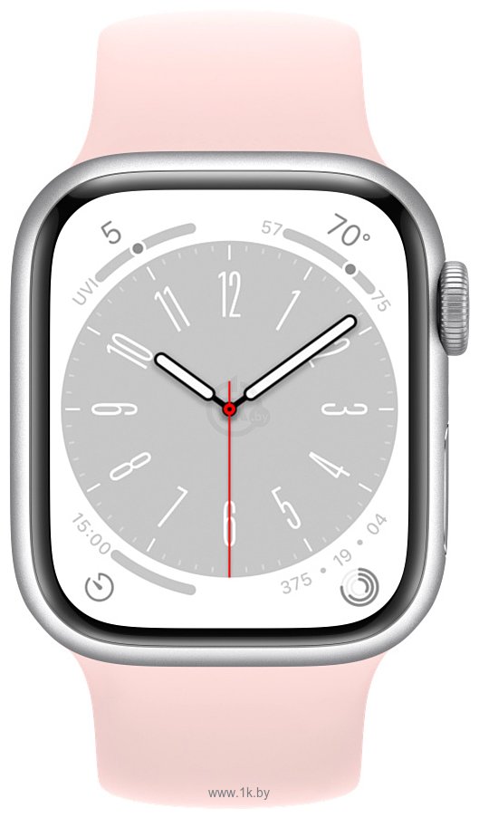 Фотографии Apple Watch Series 8 LTE 45 мм (алюминиевый корпус, спортивные силиконовые ремешки S/M + M/L)