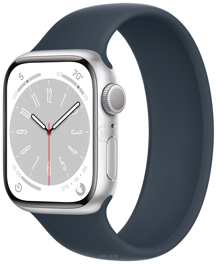 Фотографии Apple Watch Series 8 LTE 45 мм (алюминиевый корпус, спортивные силиконовые ремешки S/M + M/L)