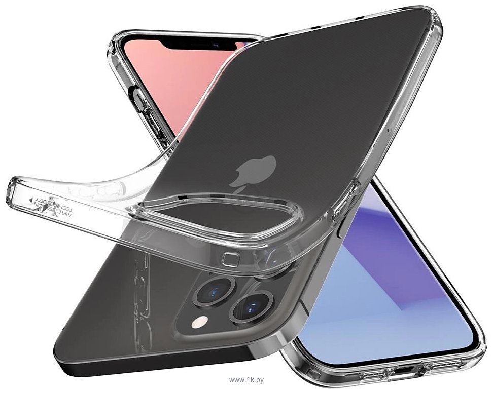 Фотографии Spigen Liquid Crystal для iPhone 12/iPhone 12 Pro ACS01697 (прозрачный)