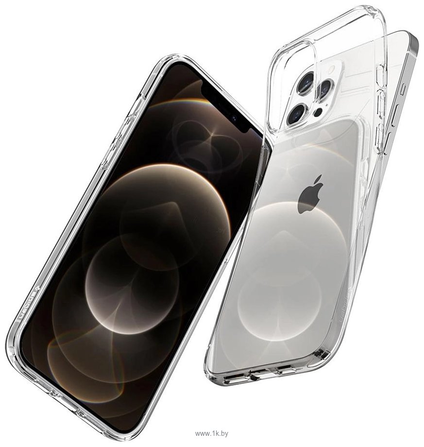 Фотографии Spigen Liquid Crystal для iPhone 12/iPhone 12 Pro ACS01697 (прозрачный)