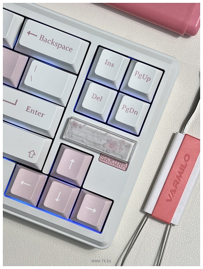Фотографии Varmilo Sword68 Sakura Kailh Prestige Voice (без кириллицы)