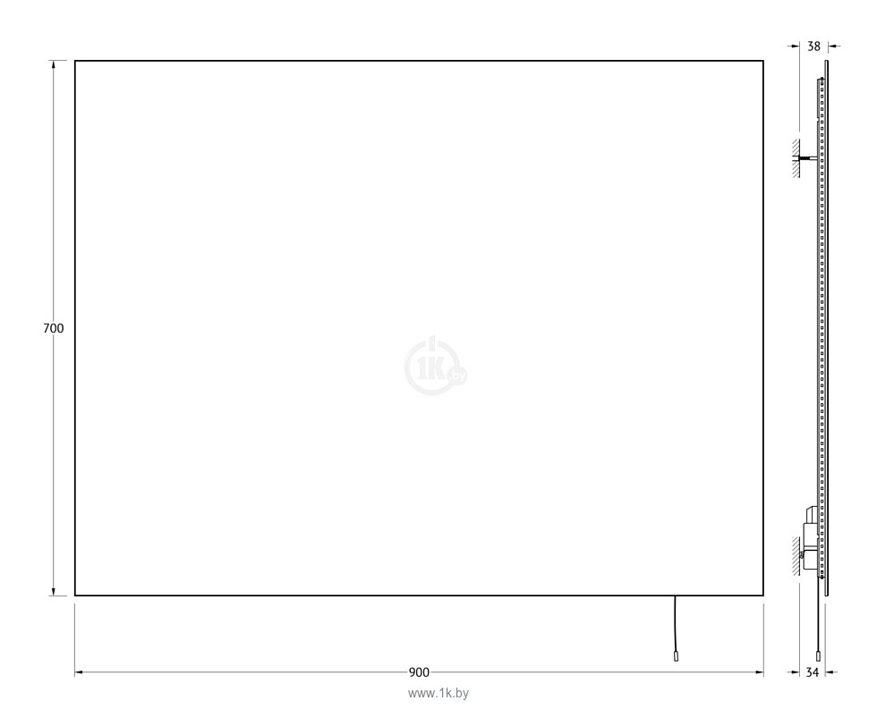 Фотографии Ellux Glow LED 90х70 (GLO-B1 9505)