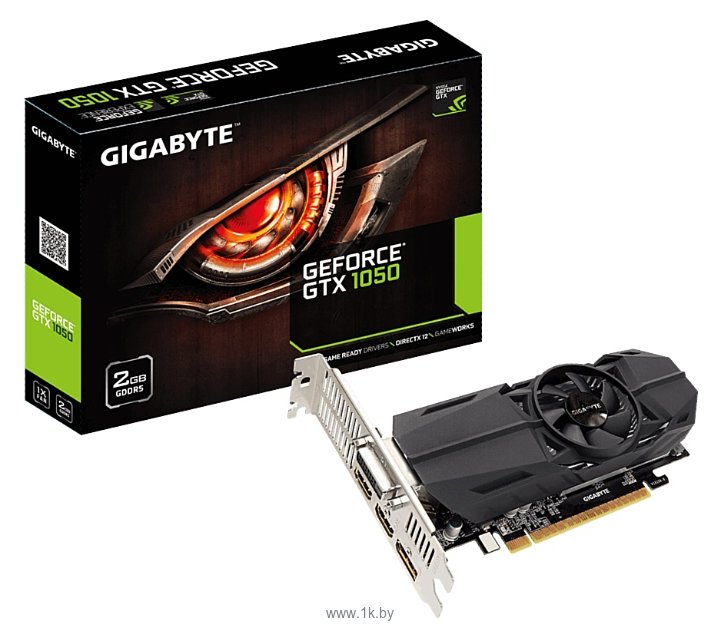Фотографии GIGABYTE GeForce GTX 1050 1379Mhz PCI-E 3.0 2048Mb 7008Mhz 128 bit DVI 2xHDMI HDCP Low Profile