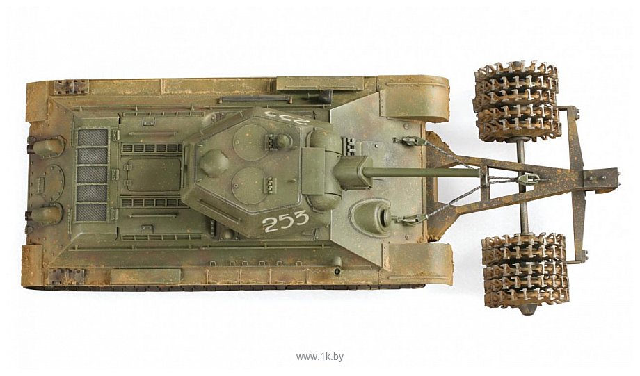 Фотографии Звезда Советский средний танк с минным тралом "Т-34/76"