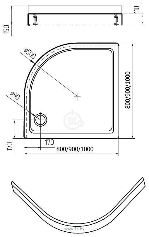 Фотографии Aquatek DPA-0000002 100x100 (без сифона)