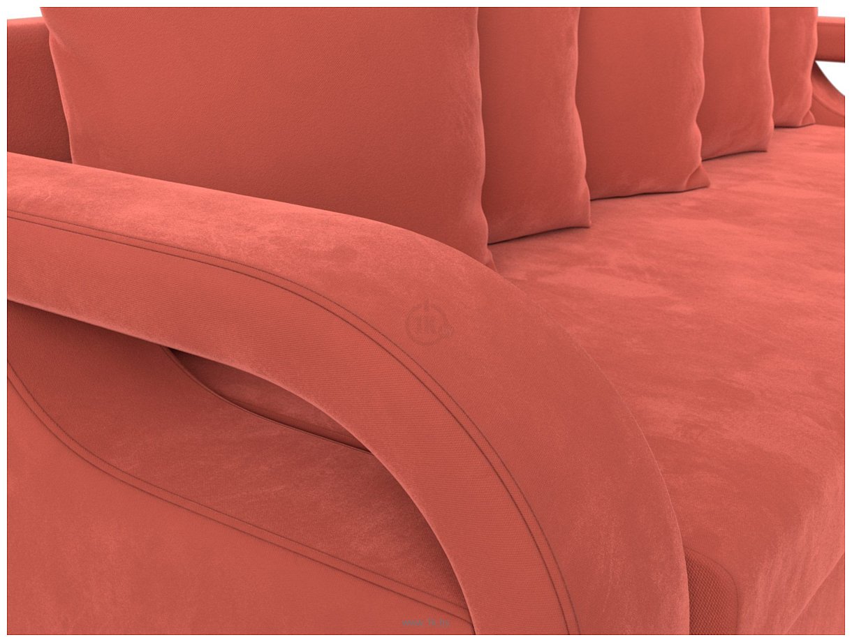 Фотографии Лига диванов Лига-010 117359 (микровельвет коралловый)