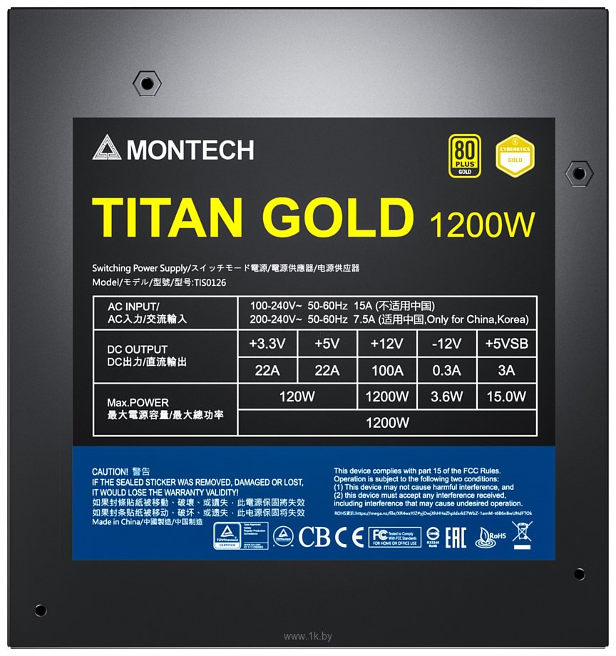 Фотографии Montech Titan Gold 1200W