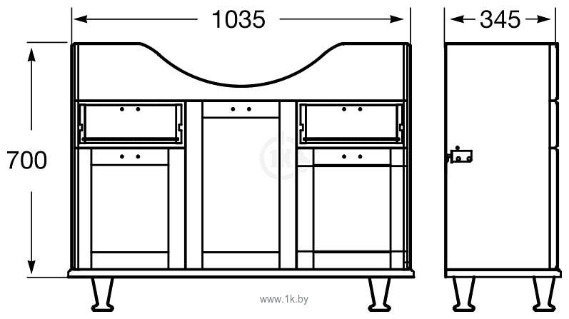 Фотографии Roca America 105 (орех) (ZRU9302792)