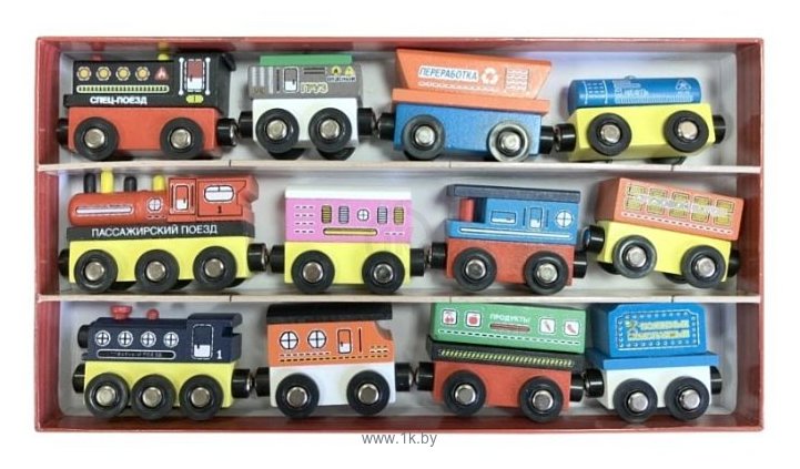 Фотографии База игрушек Стартовый набор "Деревянный поезд" ДП-3