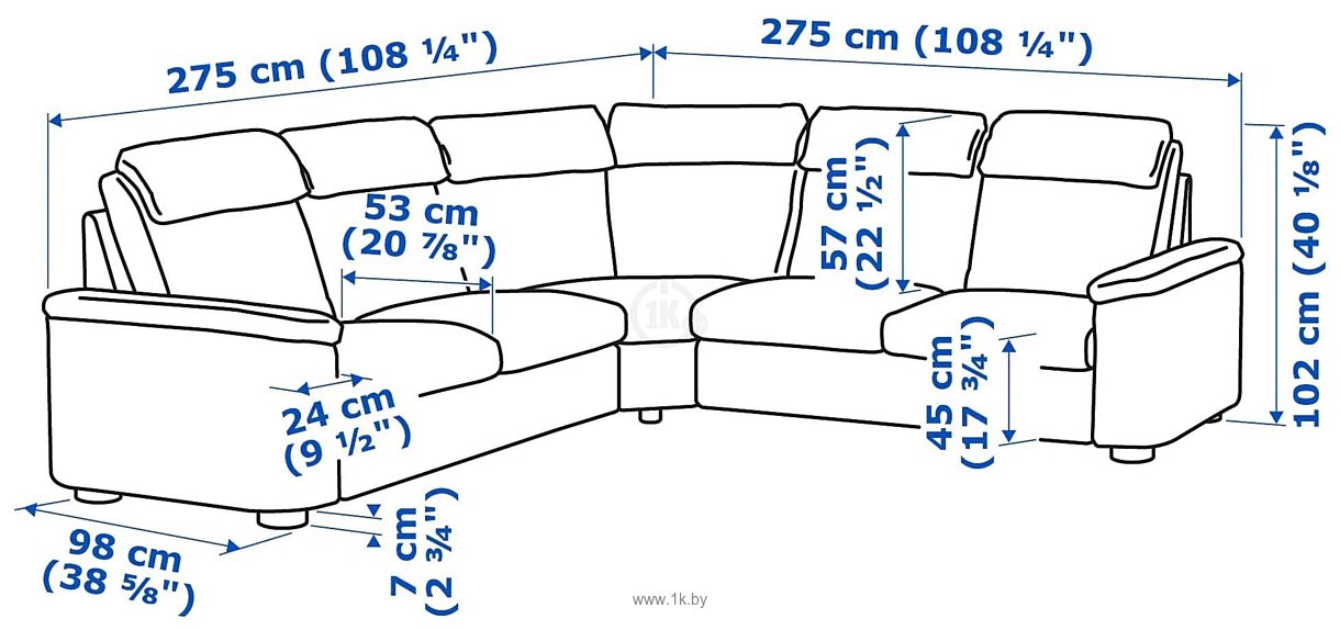 Фотографии Ikea Лидгульт 392.573.96 (гранн/бумстад темно-коричневый)
