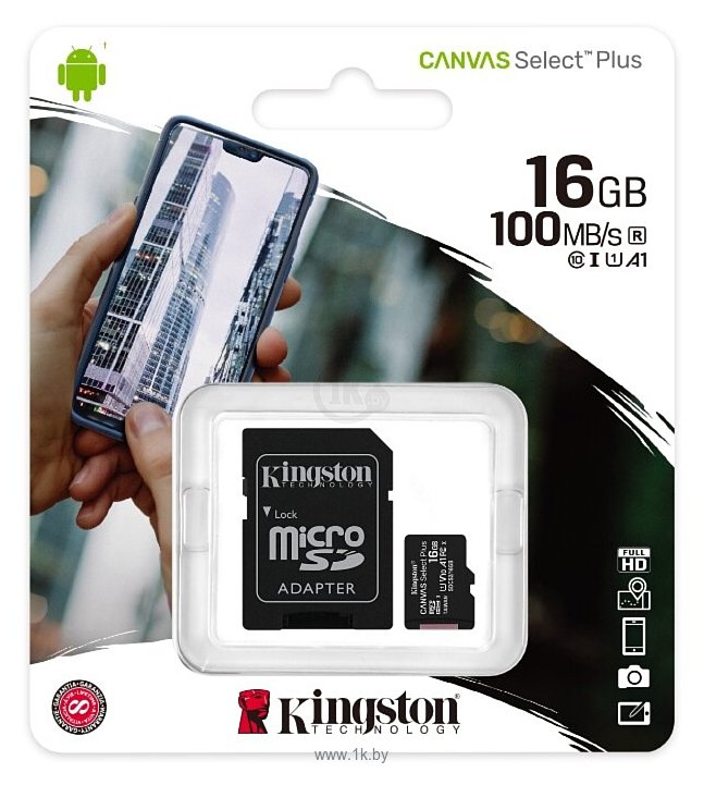 Фотографии Kingston Canvas Select Plus microSDHC 16GB (с адаптером)