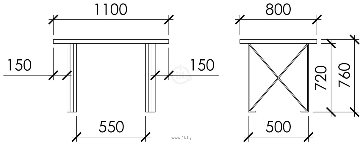 Фотографии Buro7 Призма 110 (с обзолом, дуб мореный/белый)