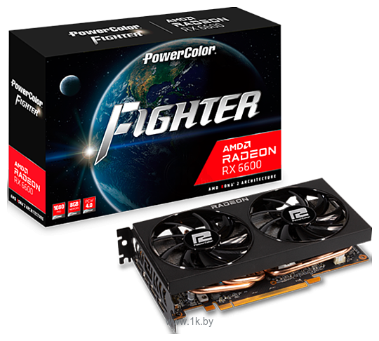 Фотографии PowerColor Fighter Radeon RX 6600 8GB (AXRX 6600 8GBD6-3DH)