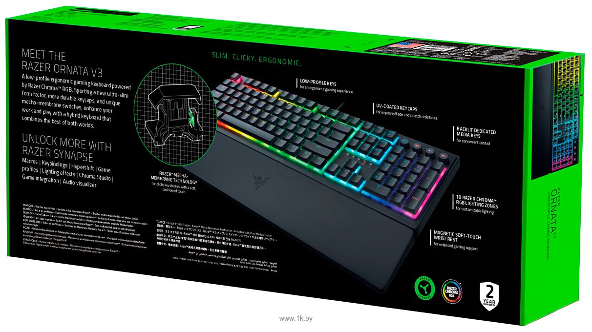 Фотографии Razer Ornata V3 нет кириллицы