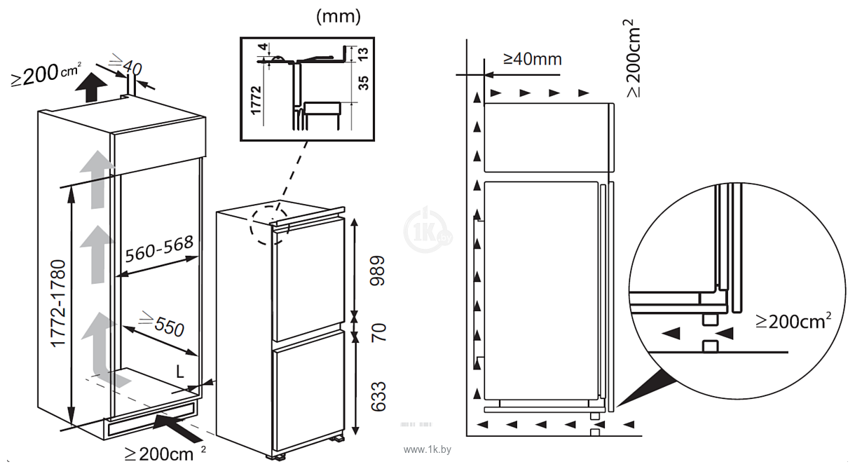 Фотографии Weissgauff WRKI 178 H Inverter NoFrost