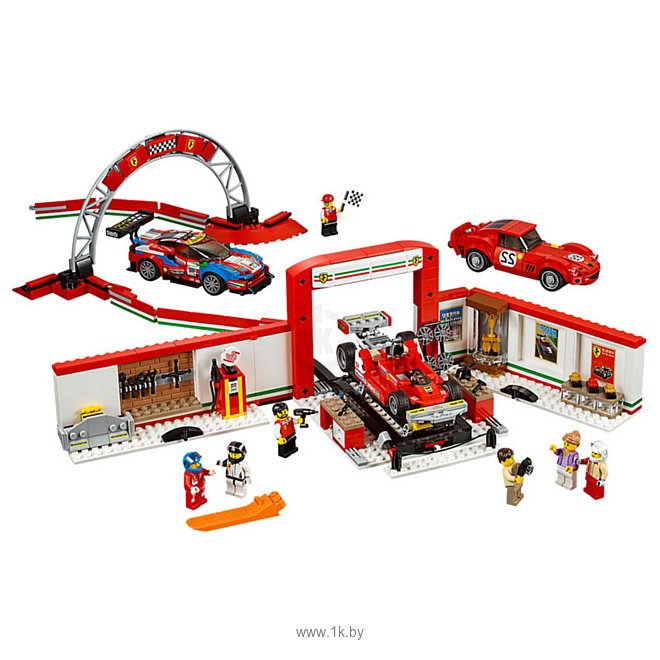 Фотографии Lepin Speed Champions 28019 Гараж Феррари аналог Lego 75889