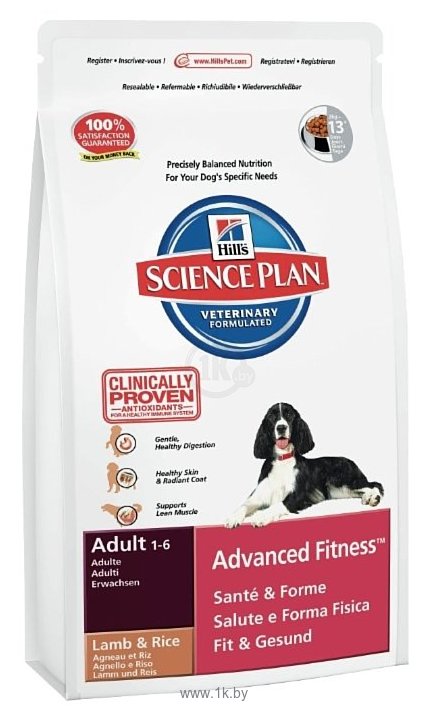 Фотографии Hill's (12 кг) Science Plan Canine Adult Advanced Fitness Lamb & Rice