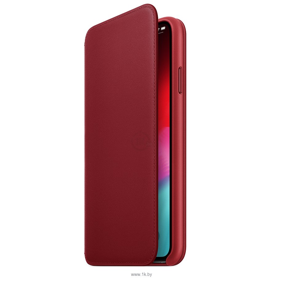 Фотографии Apple Leather Folio для iPhone XS Red
