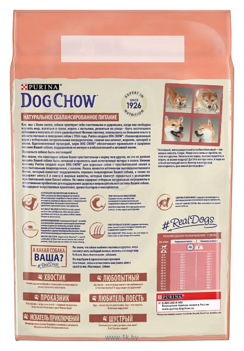 Фотографии DOG CHOW Sensitive с лососем для собак с чувствительным пищеварением (2.5 кг)