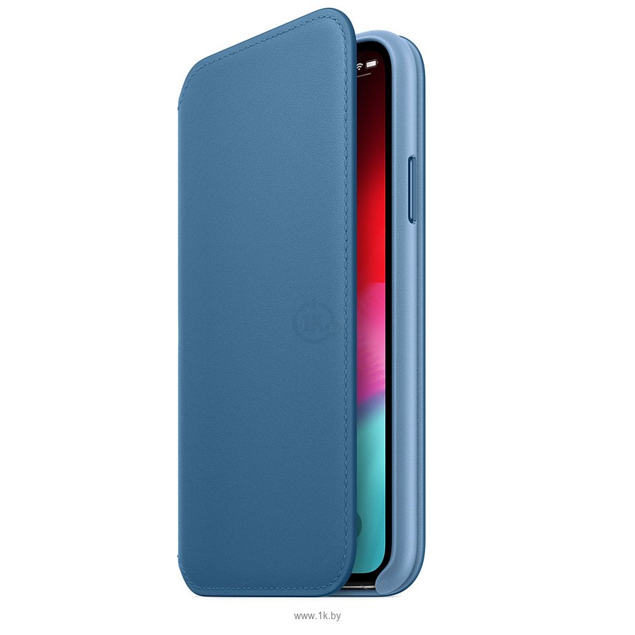 Фотографии Apple Leather Folio для iPhone XS Max Cape Cod Blue