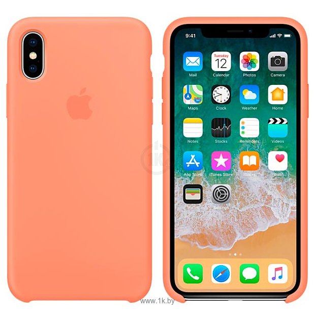 Фотографии Apple Silicone Case для iPhone X Peach