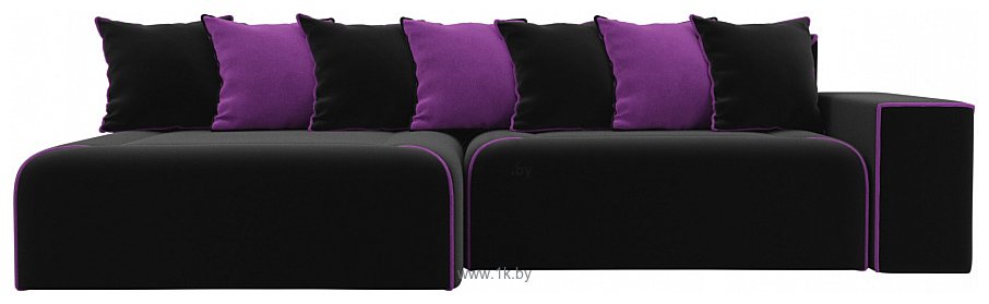 Фотографии Лига диванов Кельн 105084 (левый, черный/фиолетовый)