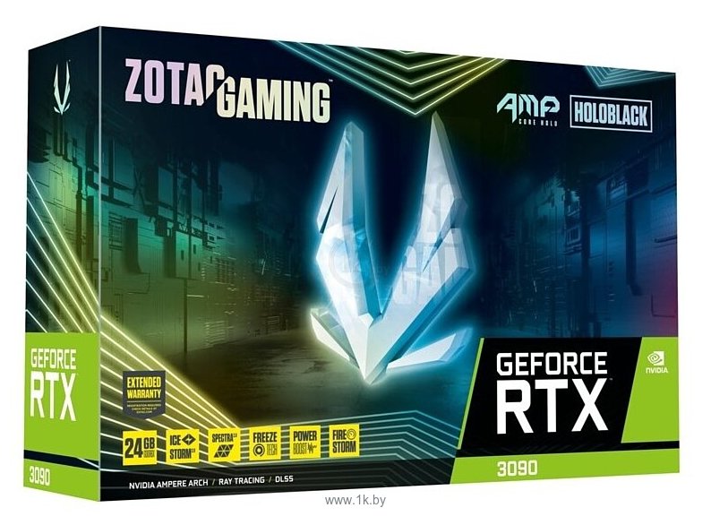 Фотографии ZOTAC GAMING GeForce RTX 3090 AMP Core Holo 24GB (ZT-A30900C-10P)