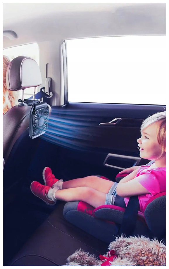 Фотографии Baseus Foldable Vehicle-mounted Backseat Fan (черный)