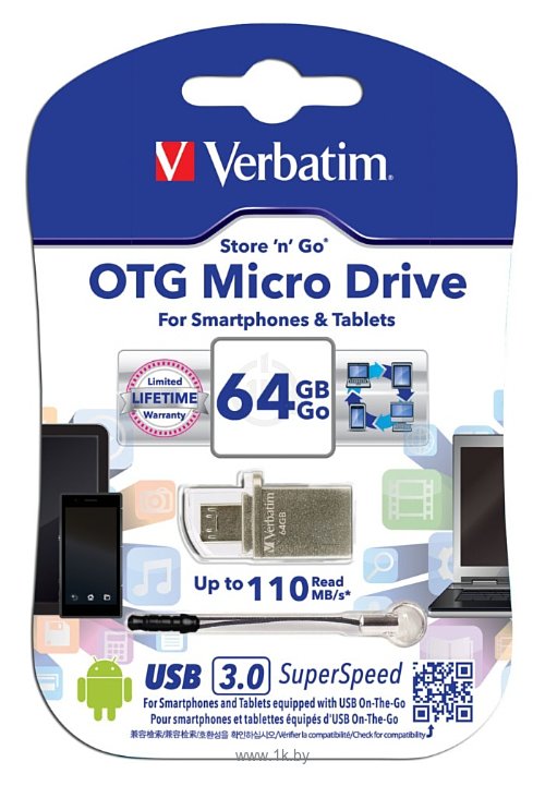 Фотографии Verbatim Store 'n' Go OTG Micro 64GB