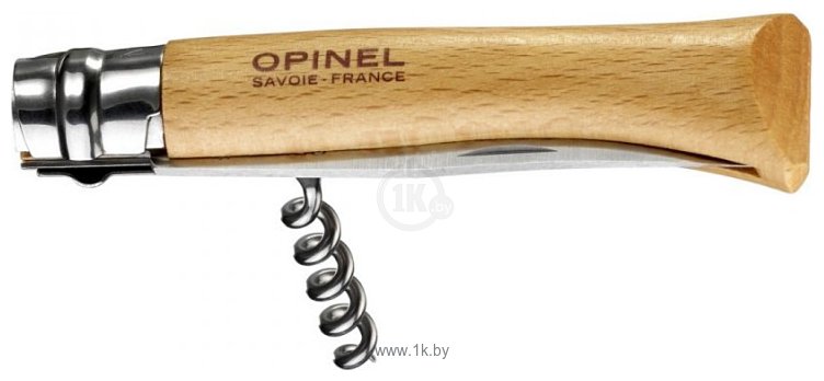 Фотографии Opinel N°10 (со штопором, нержавеющая сталь, бук)