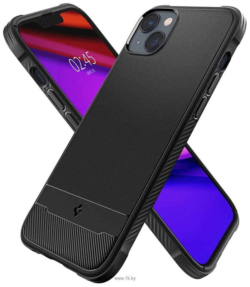 Фотографии Spigen Rugged Armor (MagFit) для iPhone 14 ACS05036 (черный)