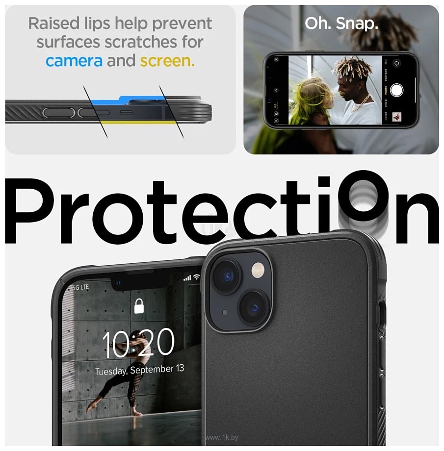 Фотографии Spigen Rugged Armor (MagFit) для iPhone 14 ACS05036 (черный)