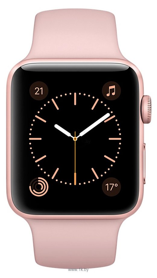 Фотографии Apple Watch Series 2 42mm Rose Gold with Pink Sand Sport Band (MQ142)
