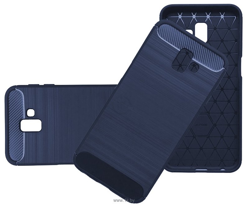 Фотографии Case Brushed Line для Samsung Galaxy J6+ (синий)