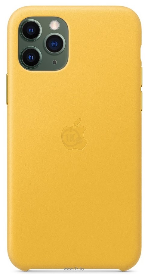 Фотографии Apple Leather Case для iPhone 11 Pro Max (лимонный сироп)