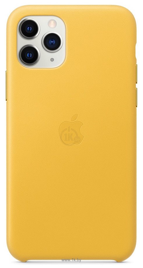 Фотографии Apple Leather Case для iPhone 11 Pro Max (лимонный сироп)