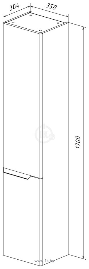 Фотографии Lemark Шкаф-полупенал Miano 35 LM06M35P (белый глянец)