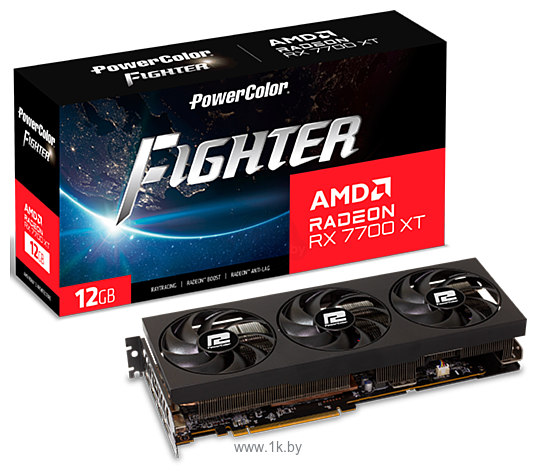 Фотографии PowerColor Fighter Radeon RX 7700 XT 12GB GDDR6 (RX 7700 XT 12G-F/OC)