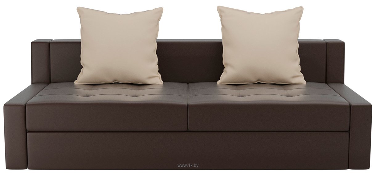 Фотографии Лига диванов Мартин 102823 (экокожа, коричневый/бежевый)