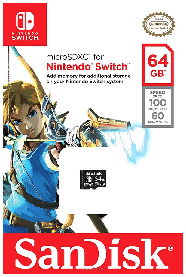 Фотографии SanDisk Nintendo Switch SDSQXAT-064G-GN6ZA microSDXC 64GB