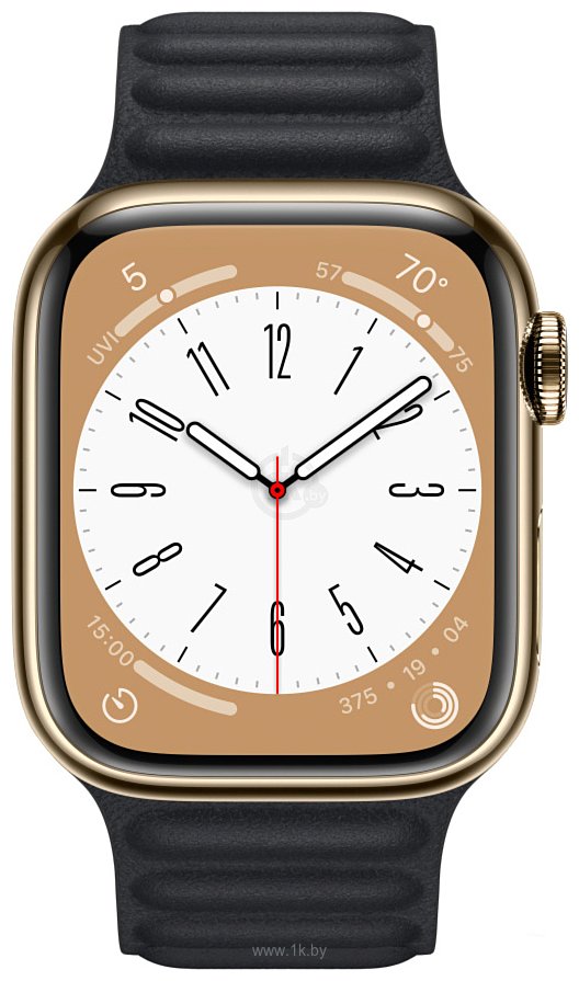 Фотографии Apple Watch Series 8 LTE 45 мм (корпус из нержавеющей стали, кожаный ремешок)