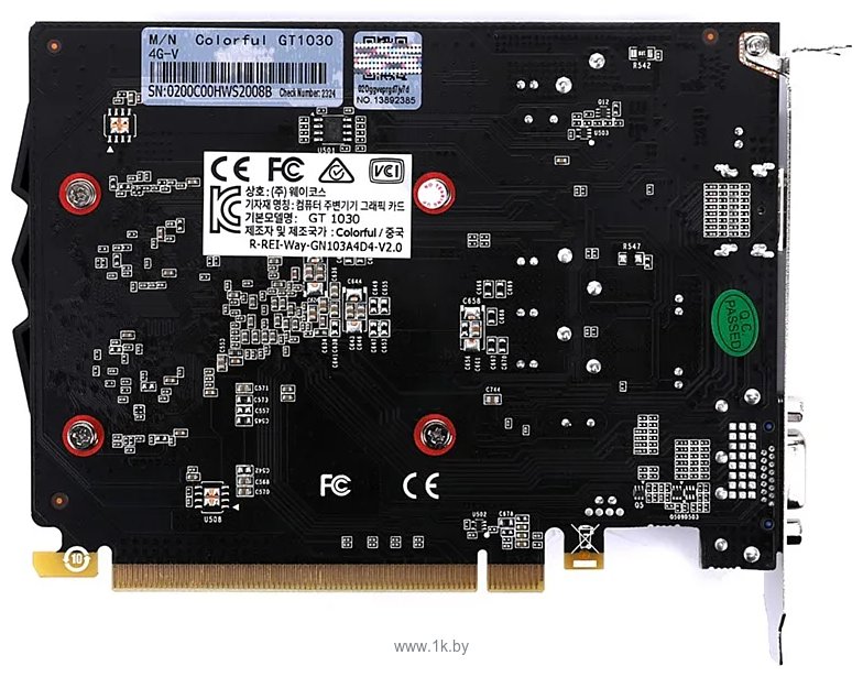 Фотографии Colorful GeForce GT 1030 4GB GDDR4 GT1030 4G-V