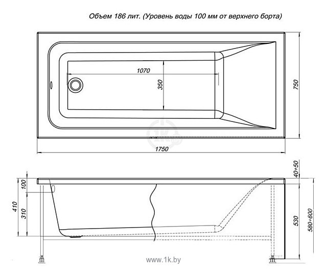 Фотографии Aquanet Bright 175x75