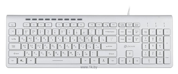 Фотографии Oklick 490ML Multimedia Keyboard White USB